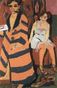 Ernst Ludwig Kirchner, self portrait with a model